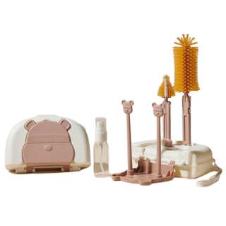 CozyNest Baby Bottle Brush Set - Brown