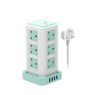Gadget MIX TP-VF4U12K 16IN1 Vertical Power Socket White&Green Gadget MIX TP-VF4U12K 16IN1 Vertical Power Socket White&Green