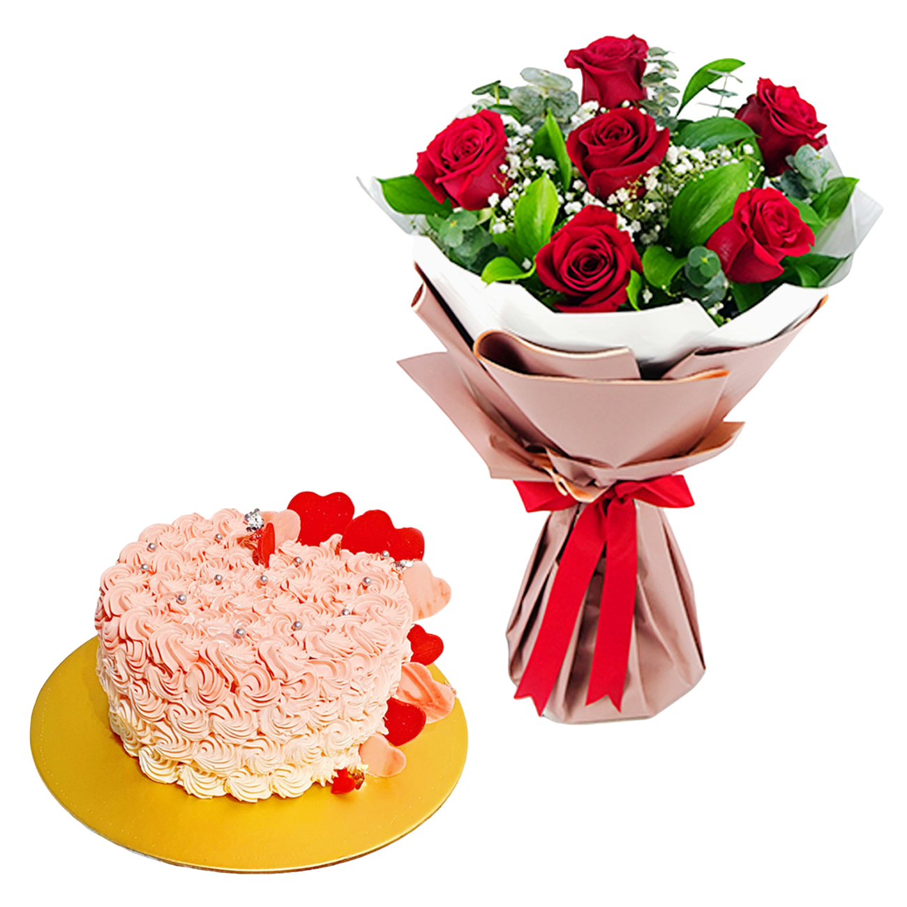 Fnp Roses FNP Roses Bouquet With Fairy Cake | NTUC FairPrice