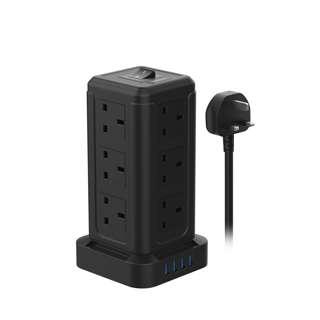 Gadget MIX  TP-VF4U12K 16IN1 Vertical Power Socket Black