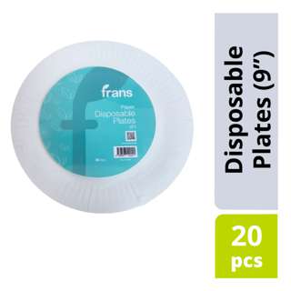 Frans Disposable Paper Plates - 9"