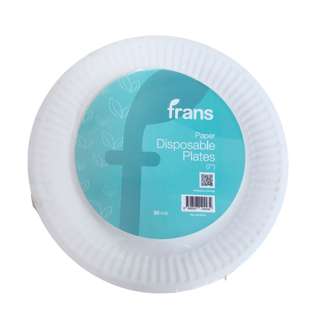 Frans Disposable Paper Plates - 7"