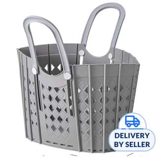 Foldable Laundry Basket with Adjustable Handle