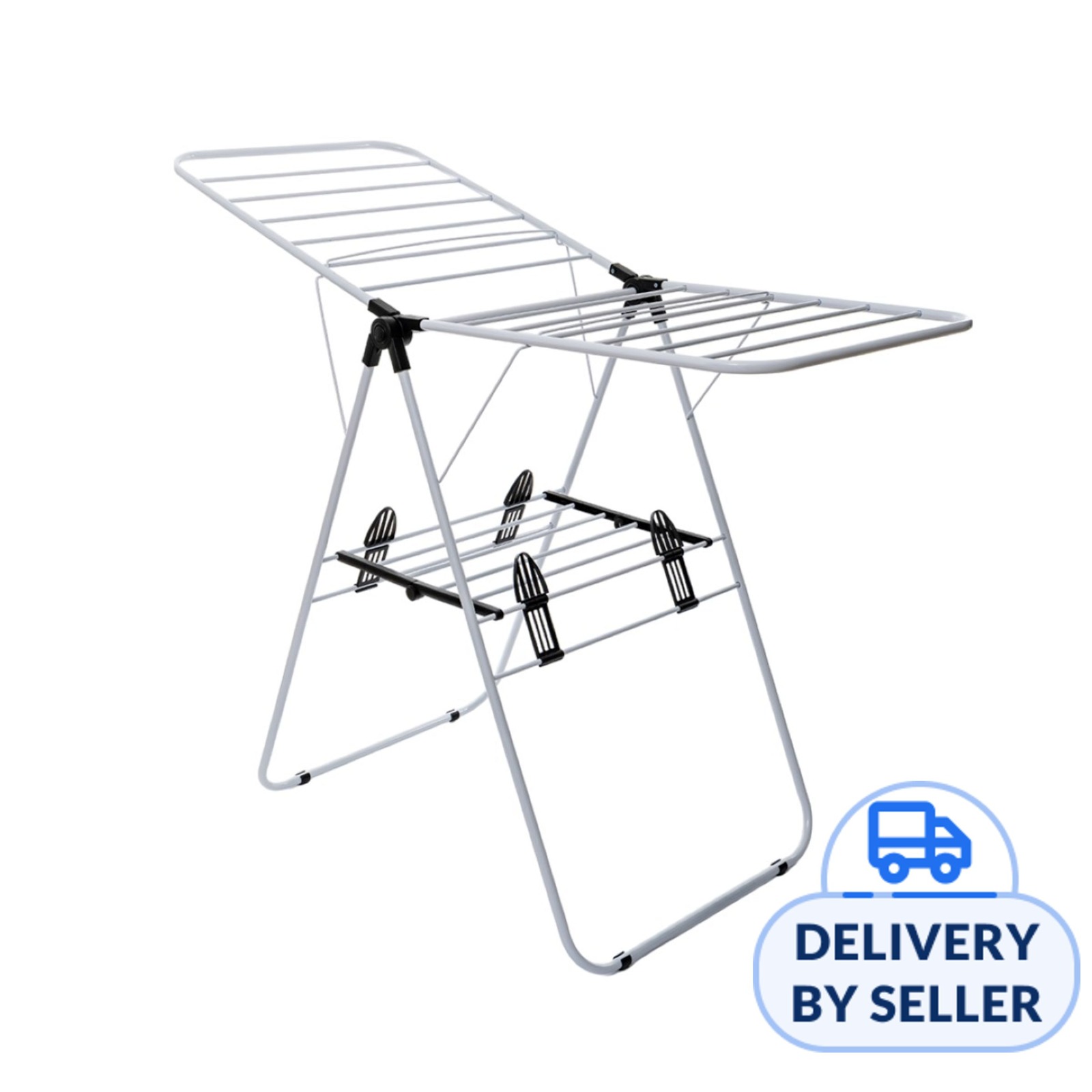 HOUZE Menshar Gullwing QuickFold Rust-Free Airer Rack White