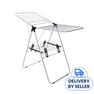 HOUZE Menshar Gullwing QuickFold Rust-Free Airer Rack White