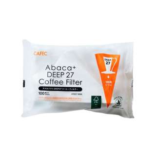 CAFEC Abaca+ Deep 27 Coffee Filter (White)