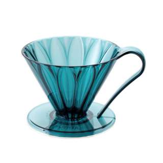 CAFEC Tritan Cone-shaped Dripper (Clear Blue Green) Cup4