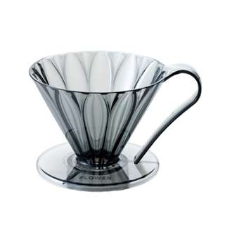 CAFEC Tritan Cone-shaped Flower Dripper (Clear-Black) Cup4