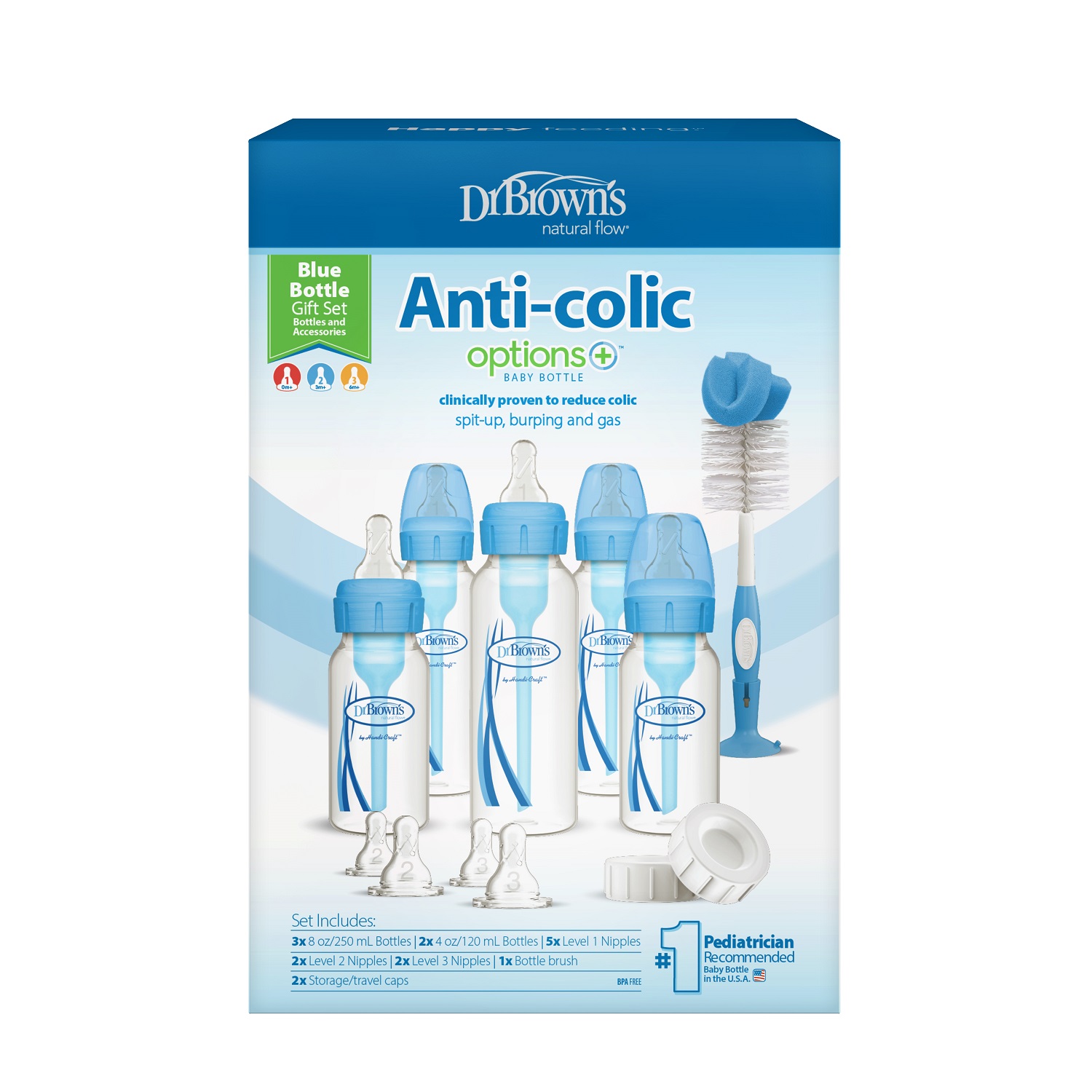Lucky Baby Adee Straw Bottle - Blue | NTUC FairPrice