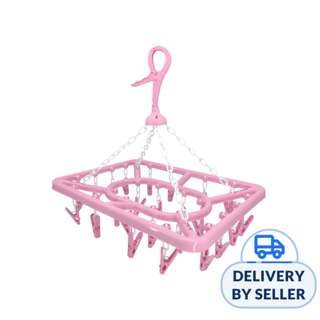 My Green Life 24 Pegs Rect Hanger Pink
