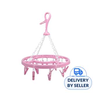 My Green Life 15 Pegs Round Hanger Pink