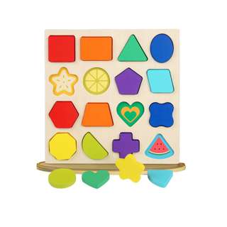 Cozy Nest Interactive 3D Wooden Puzzle Set - Shapes