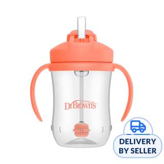 Dr. Brown's Baby's 1st Straw Cup - Coral (270ml) Dr. Brown's Baby's 1st Straw Cup - Coral (270ml)