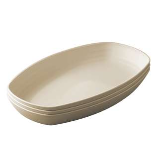 BEST Choice Wheat Straw Oval Serving Plate - Beige