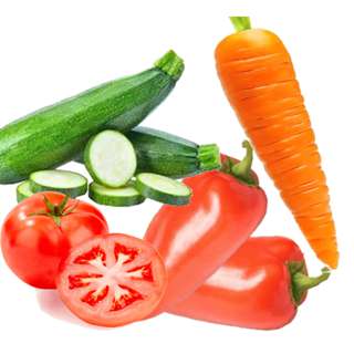 Orgo Fresh Minestrone Soup Set: Tomatoes, Carrots, Zucchini