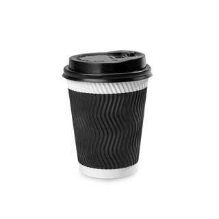 BEST Choice Classic 8oz Black Paper Cup with Lid