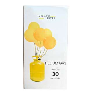 Yellow River Helium Balloon Gas Tank - Medium 30 Balloons