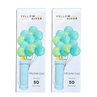 Yellow River Helium Gas Tank 2 Large  - 100 Balloons