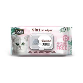 Kit Cat 5 In 1 Cat Wipes-Unscented Alcohol & Paraben Fre
