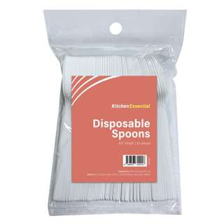 Kitchen Essentials Plastic Spoon (50pcs)