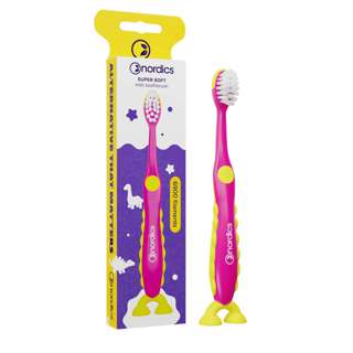 Nordics Premium Kids Toothbrush Dino Pink Soft
