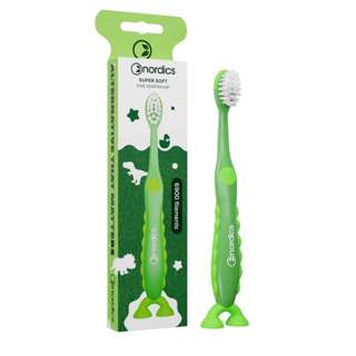 Nordics Kids Premium Toothbrush Green Dino Super Soft Nordics Kids Premium Toothbrush Green Dino Super Soft