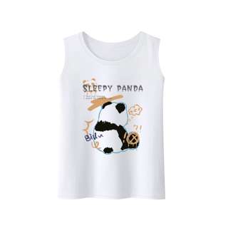 Daimeixin Sleeveless Cute Printed Panda T-Shirt (L)