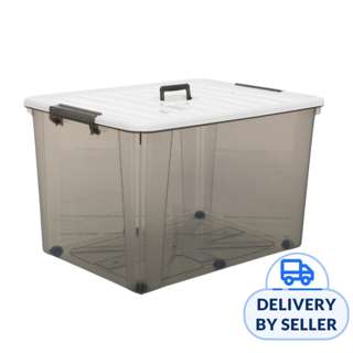 Citylife 120L Widea Storage Box With Wheels (S.Grey)