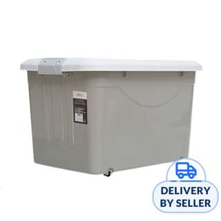 Citylife 60L Storage Container Box With Wheels (Ice Grey)