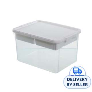 Citylife 30L Storage Box With Lego Lid & Tray - Clear