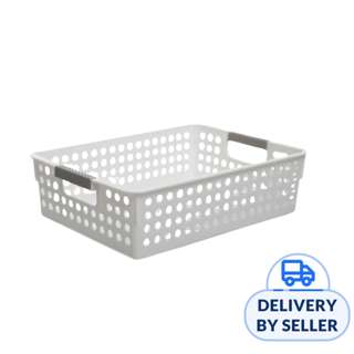 Citylife Storage Basket Organizer with holes - White Citylife Storage Basket Organizer with holes - White