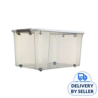 Citylife 84L Widea Storage Box With Wheels Smokegrey
