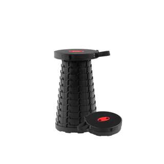 Wistech Home Collapsible Outdoor Stool - Black Wistech Home Collapsible Outdoor Stool - Black