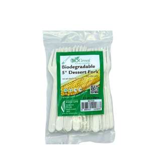 Biogreen Biodegradable 5" Dessert Fork x 20's