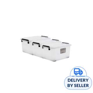 [Set of 3] HOUZE - 'ESSENTIALS' 15L Storage Box with Wheels