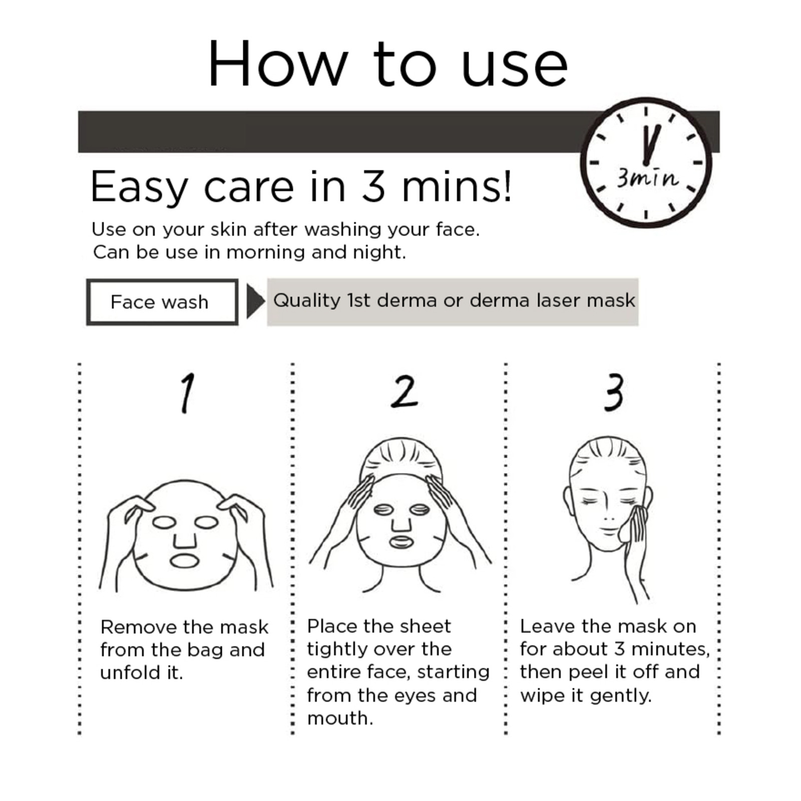 Quality 1st Derma Laser Daily Facial Mask - Glutathione100 | NTUC FairPrice