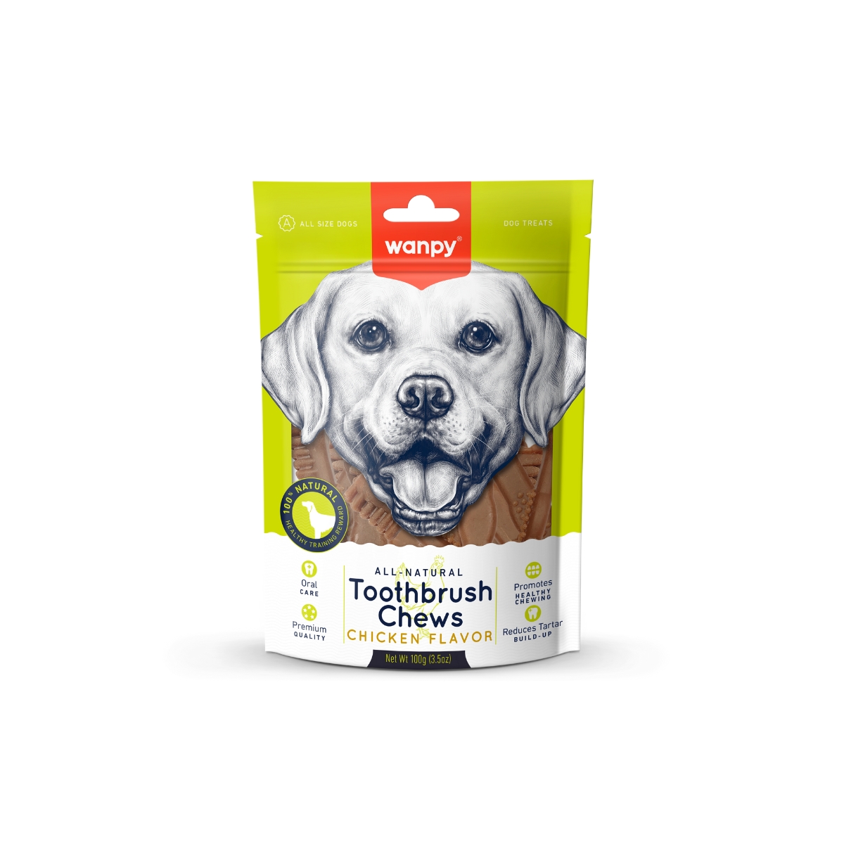 Wanpy All-Natural Toothbrush Chews Chicken 100g | NTUC FairPrice