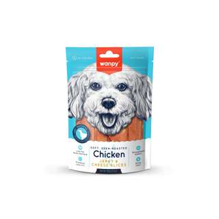 Wanpy Soft Oven-Roasted Chicken Jerky & Cheese Slices 100g