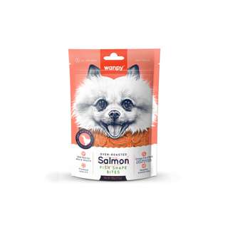 Wanpy Oven-Roasted Salmon Fish Shape Bites 100g