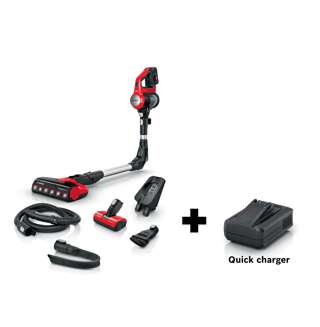 Red Vacuum Cleaner+Quick Charger Bundle-BBS711ANM+BHZUC1844