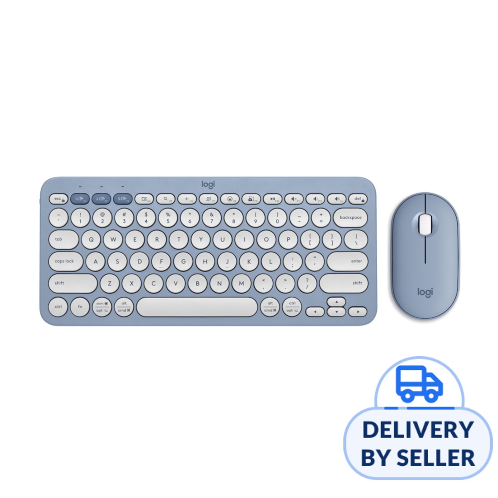 Logitech Pebble 2 Wireless Bluetooth Combo - Tonal Blue