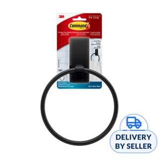 3M Command Bath Towel Ring Matte Black 3M Command Bath Towel Ring Matte Black