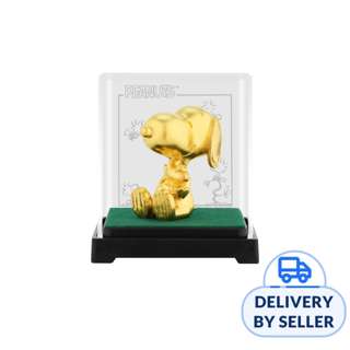 Peanuts Snoopy & Woodstock 24K Gold Foil Mini Figure