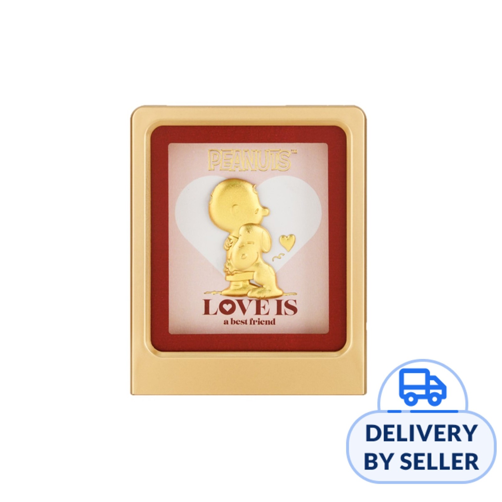 Peanuts Snoopy & Charlie Brown 24K Gold Foil in Frame | NTUC FairPrice