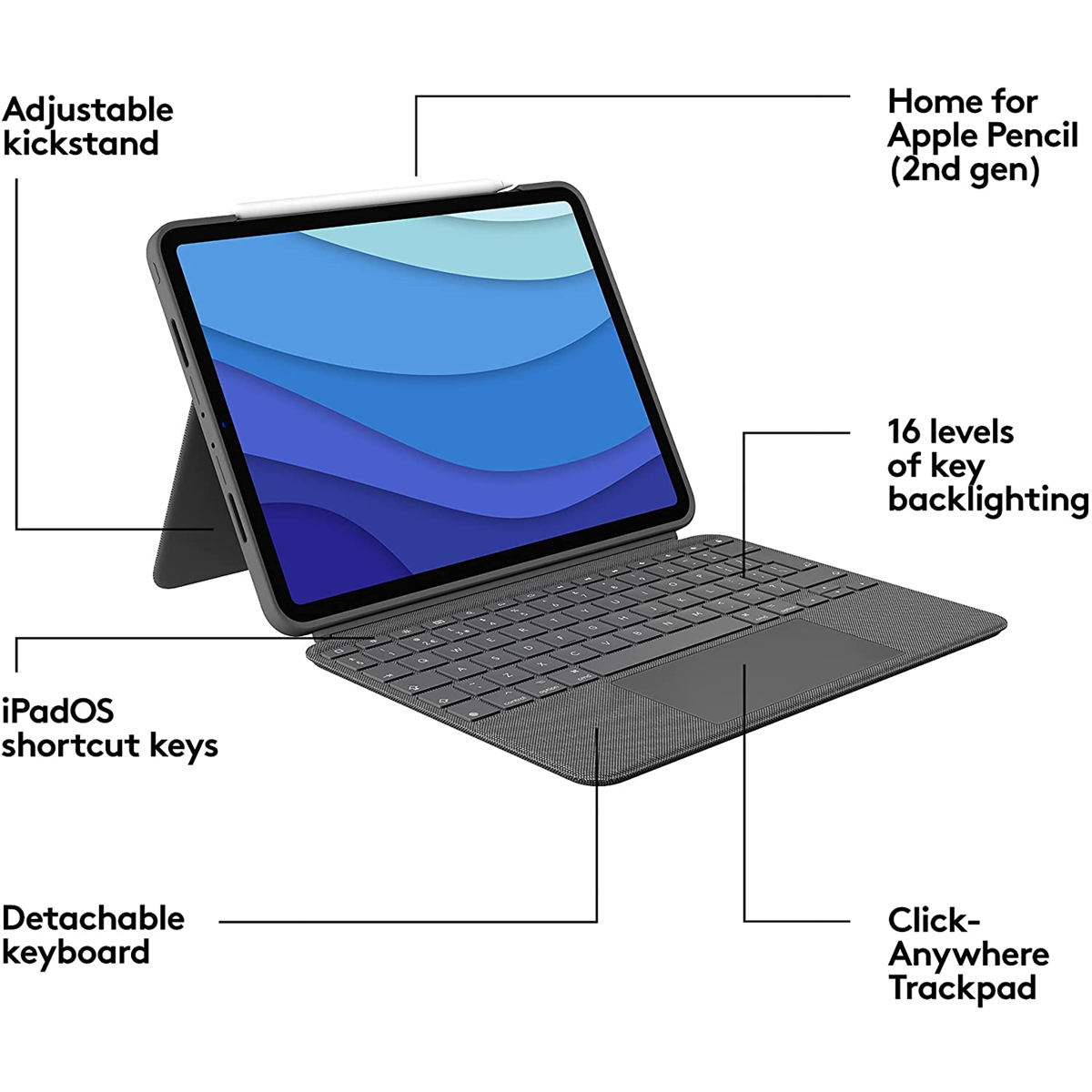 Logitech Folio Touch Keyboard Case For iPad Air (4th Gen) | NTUC
