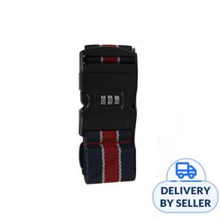 Sécurisé Luggage Strap with Number Combination Lock - NavyRed