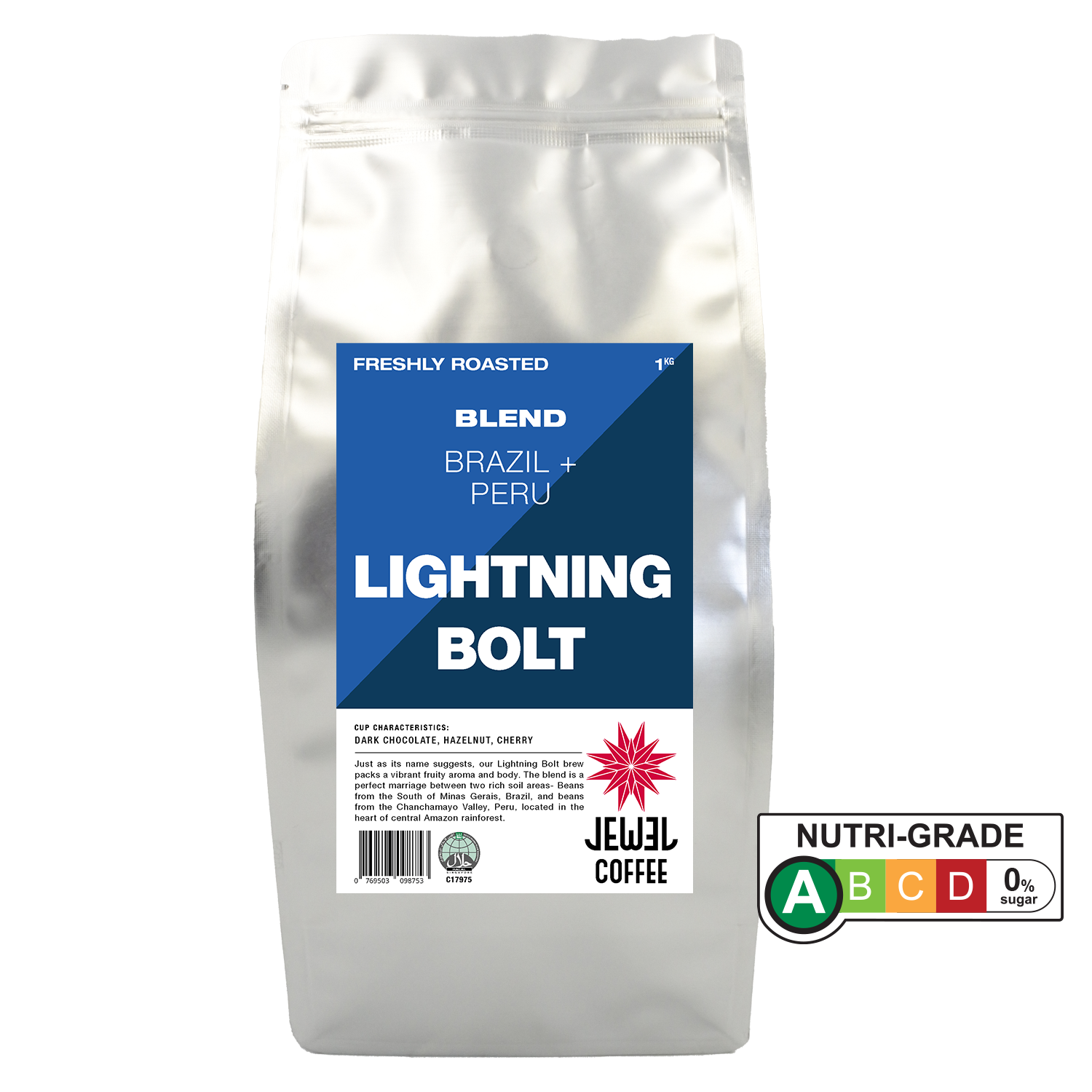 Jewel Coffee Coffee Beans -Lightning Bolt 1kg Jewel Coffee Coffee Beans -Lightning Bolt 1kg