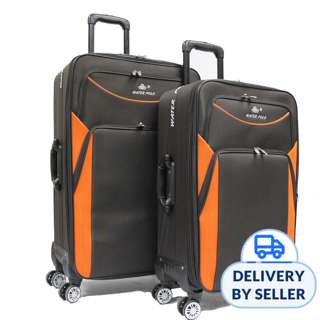 Basking Softside Expandable Fabric Luggage - Brown (24+28") Basking Softside Expandable Fabric Luggage - Brown (24+28")