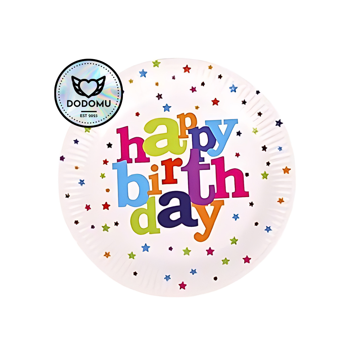 Dodomu Happy Birthday Paper Plates - 7 inch