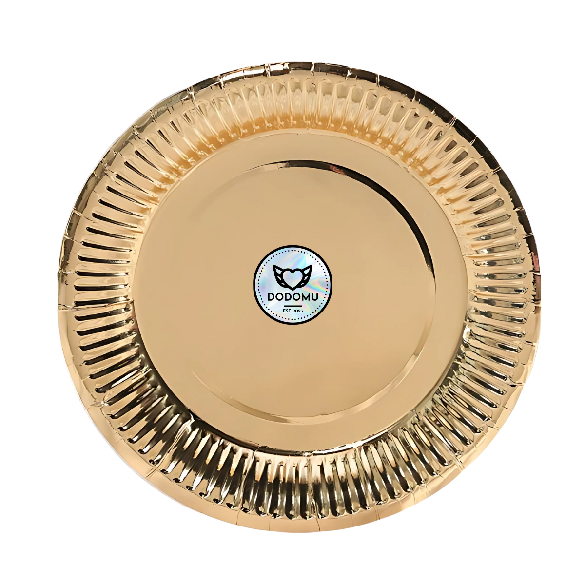 Dodomu Shiny 7inch Paper Plates - Gold